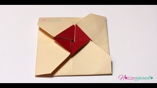 Busta origami quadrata Partecipazioni Tutorial Nozzeggiando [upl. by Sihunn]