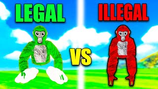 LEGAL MODS vs ILLEGAL MODS Gorilla Tag [upl. by Eenafets]