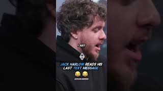 Jack Harlow READS his last TEXT message 😂 [upl. by Kisor267]