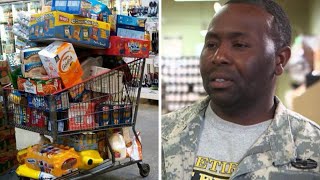 Army Dad Catches Couple Paying 800 Bill In Food Stamps He Doesnt Hesitate And Do This [upl. by Akere]