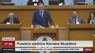 Dodik izazvao smijeh DO SUZA U SKUPŠTINI II TOK TV II 2024 [upl. by Jeremias]