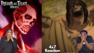 EREN DEVOURS WAR HAMMER TITAN ATTACK ON TITAN SEASON 4 EPISODE 7 REACTIONREVIEW [upl. by Tobin607]