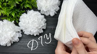 How to make Easy Tissue Paper Flowers DIY Paper Craft Tutorial [upl. by Nreval]