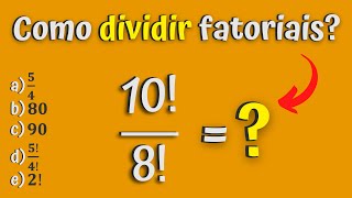 DIVISÃO DE FATORIAIS  COMO CALCULAR MATEMÁTICA BÁSICA PASSO A PASSO 72 [upl. by Ssur]