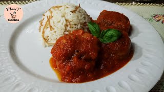 Albóndigas de Berenjenas en Salsa Napolitana Receta Vegetariana  Fácil y Deliciosa  MariTCocina [upl. by Leeke335]