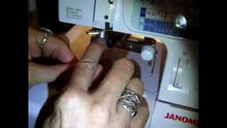 Janome 1200D serger cover stitch combo [upl. by Kristel297]