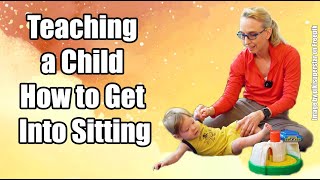 Learning to Get into Sitting from Back Lying Pediatric PT for a Child with Torticollis 25 [upl. by Aer]