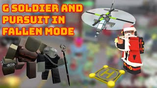 Pursuit And Golden Soldier VS Fallen King ROBLOX Tower Defense Simulator TDS [upl. by Diana]