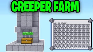 How To Make a Creeper Farm In Minecraft Bedrock 121  EASY FARM [upl. by Kenlee24]