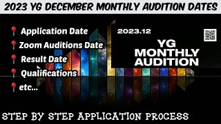 New Dates amp Time for YG December Monthly Audition  Kpop Audition ‎INDIanUNNie ygaudition kpop [upl. by Salhcin]