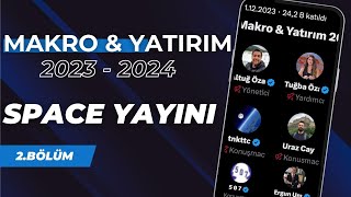 Uzman İsimlerden Borsa ve Ekonomide 2024e Dair Yorumlar  Twitter Space Yayını 2 [upl. by Nnylyoj]