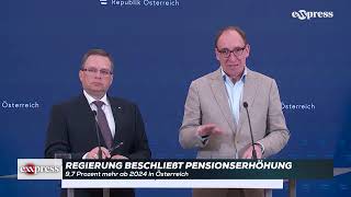 97 Prozent Hammer Pensionserhöhung für unsere Pensionisten [upl. by Yttisahc]