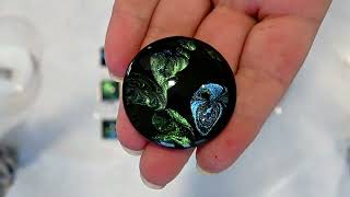 Upcycling Acrylic Pour Drips Glass Cabochon Jewelry Youll Love 💍✨Pendants Magnets and more [upl. by Ahsatsana]