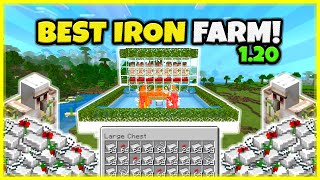 BEST IRON FARM EVER 500 IRONHOUR In Minecraft Bedrock 120 [upl. by Ngo]