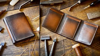 Making A Leather Trifold Wallet  Leather Craft [upl. by Rey]