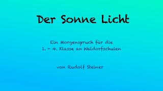 💛 Morgenspruch 💛 Klasse 14 waldorfschule rudolfsteiner anthroposophie erziehung gebet waldorf [upl. by Annerahs291]