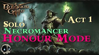 BG3  Solo Necromancer  Honour Mode  Act 1 [upl. by Monney]