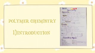 introduction of polymer chemistry [upl. by Labotsirc445]