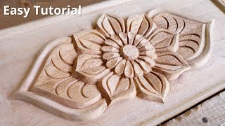 Awaken your creativity Learn to carve a flower 🌼 in wood Relief Carving Tutorial [upl. by Dachia423]