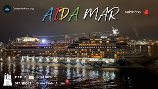 Aida Mar mit Horn in Hamburg beim Auslaufen am 27022024 [upl. by Erehpotsirhc]