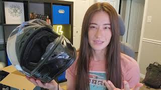 NEW Forcite MK1 Helmet UNBOXING from Bellissimoto  motorcycle girl first impressions [upl. by Eves630]