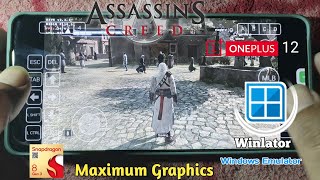 Assassins Creed Gameplay HD Winlator 711 Glibc Windows Emulator Android [upl. by Ineslta934]