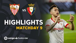 Highlights Sevilla FC vs CA Osasuna 10 [upl. by Strickland]