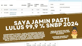 BISA LULUS SNMPTN  SNBP JALUR LANGIT  TIPS LULUS SNMPTN 2024 [upl. by Acinorav]