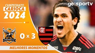 NOVA IGUAÇU 0 X 3 FLAMENGO  MELHORES MOMENTOS  CAMPEONATO CARIOCA 2024  geglobo [upl. by Deehahs]