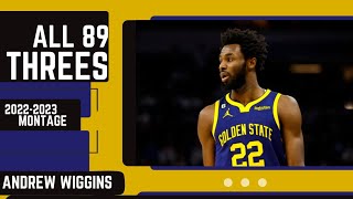 Andrew Wiggins All 89 Threes From 20222023 NBA Regular Season [upl. by Eibloc]