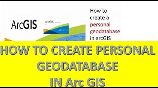 HOW TO CREATE PERSONAL GEODATABASE IN Arc GIS Arc CATALOGE አማርኛ ቱቶር [upl. by Aissatan472]