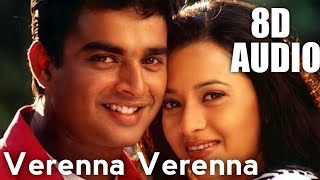 Verenna Verenna song in 8D  Minnale  Harris Jayaraj  8D Audio Tamil [upl. by Yenohtna]