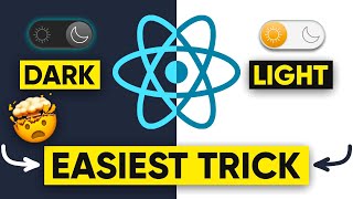 Dark Theme React Application Simplest Way  Toggle Theme React Tutorial😍 [upl. by Ttelracs95]