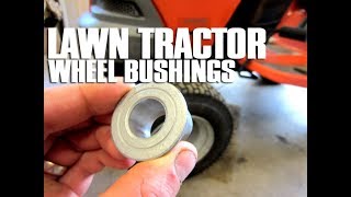 HOWTO Replace Lawn Tractor Front Wheel Bushings  Fix Those Wobbly Wheels [upl. by Albert]