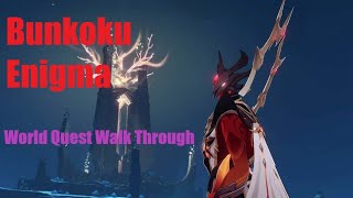 Bunkoku Enigma World Quest Walk through  Genshin Impact  Three Realms Gateway Offering [upl. by Nyleuqaj]