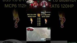 DS5 VS C4  2013 DS5 16 eHDI MCP6 vs 2017 C4 16 BlueHDI EAT6 120HP KİM DAHA HIZLI citroen [upl. by Enelie]