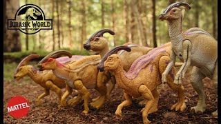 Jurassic World Chaos Theory Parasaurolophus Wild Roar Epic Evolution Mattel Review [upl. by Aluap]