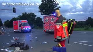 30072017  VN24  Zwei junge Tote nach Motorradunfall auf B236n in Lünen [upl. by Apur]