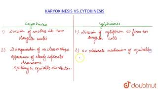 DIFFERENCE BETWEEN KARYOKINESIS AND CYTOKINESIS [upl. by Narad]