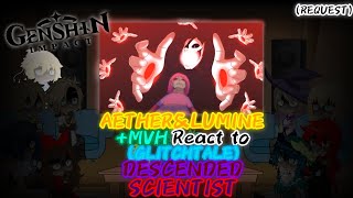 GIAETHERampLUMINEMVH REACT TO GLITCHTALE DESCENDED SCIENTIST REQUEST [upl. by Lizzy]