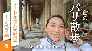 杏の🇫🇷パリ散歩 ノートルダム大聖堂〜オペラ座【Strolling in Paris】 [upl. by Ynnad]