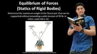 Equilibrium of Forces 2D Coplanar Force Systems  Statics of Rigid Bodies [upl. by Junna]