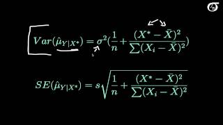 Intervals for the Mean Response and a Single Response in Simple Linear Regression [upl. by Naesad412]