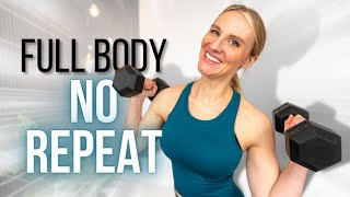 30min NO REPEAT Strength Training  FULL BODY SUPERSETS [upl. by Iaj]