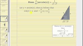 Proof  The Derivative of fxarcsinx ddxarcsinx [upl. by Lac]