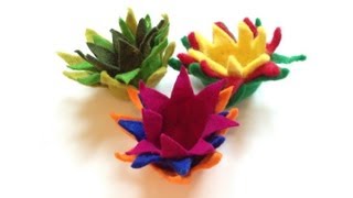 Filzen von Lotus Filzblumen  Filzblüten  Felt Flowers mit Anleitung von filzpackerlat 3 [upl. by Eintruoc42]