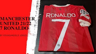 UNBOXING PLAYER VERSION SOCCER JERSEY MAILLOT DE FOOT PAS CHER MANCHESTER UNITED Fofoshop ronaldo [upl. by Clemen]