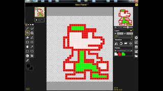 Creating a 2d SPRITE Character ON PISKEL [upl. by Dyann]