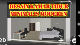 Tutorial Desain Interior Kamar Tidur Dengan Aplikasi 3D Android ROOM PLANNER [upl. by Harpp603]