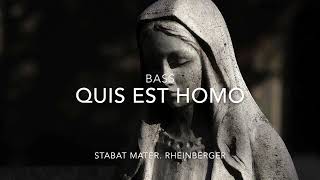 Quis est homo Rheinberger Stabat Mater Bass choir rehearsal [upl. by Sparkie369]